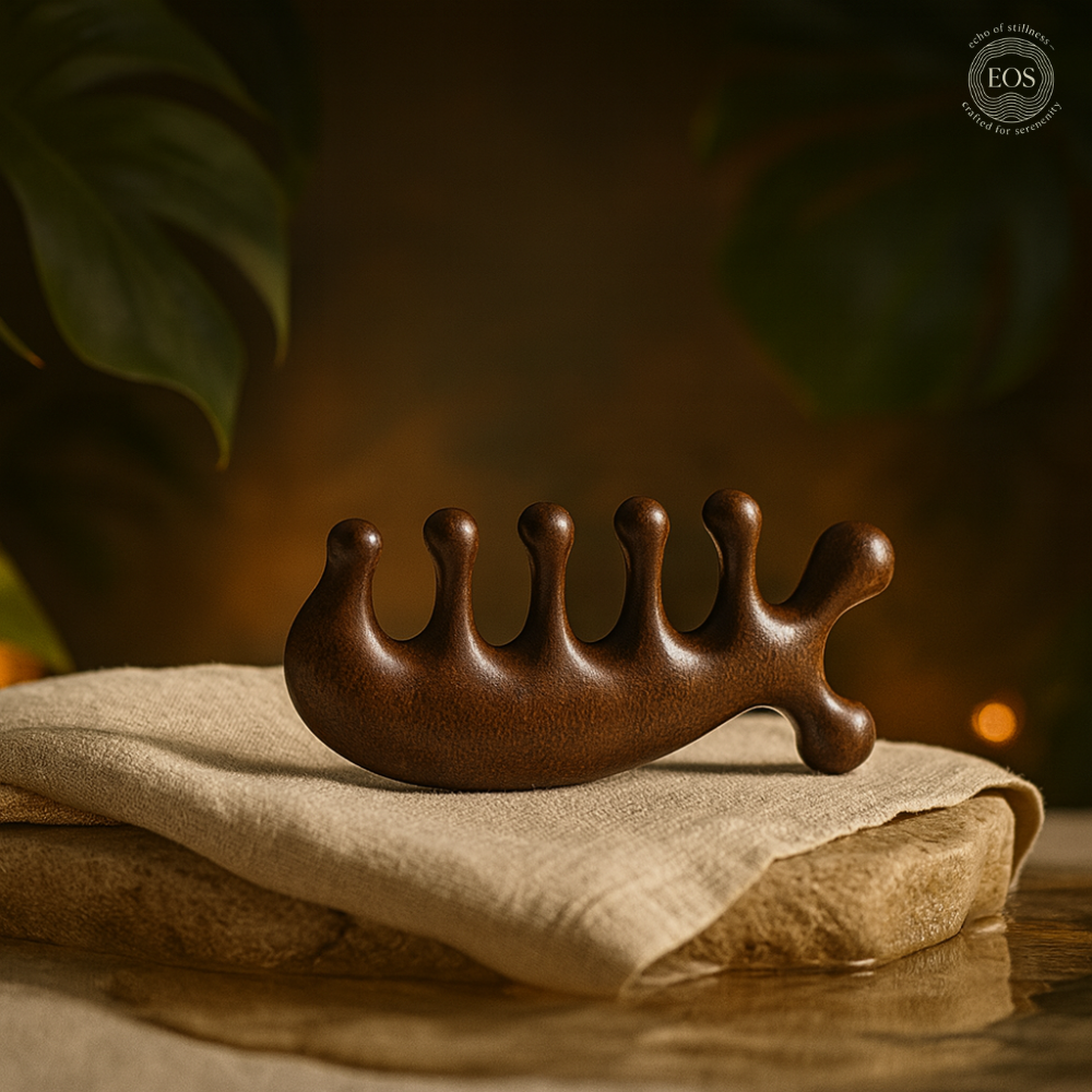Multi-Function Meridian Comb – Wooden Energy Flow Tool