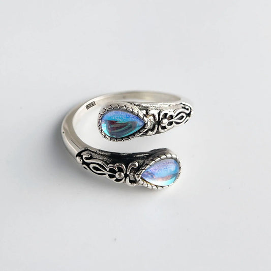 Twin Spirits Opal Mist Ring (925 Silver)