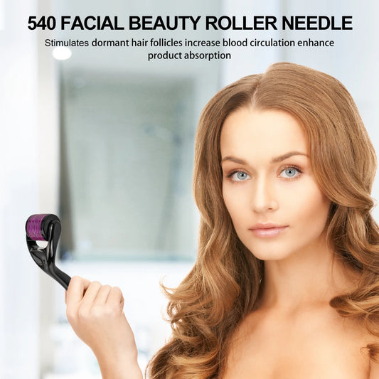 Professional 540 Derma Roller For Hair Growth Beard Growth Micro Face Roller For Skin Care